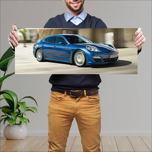 Cuadro 30x80cm Auto 2011 Porsche Panamera S Hybr 718