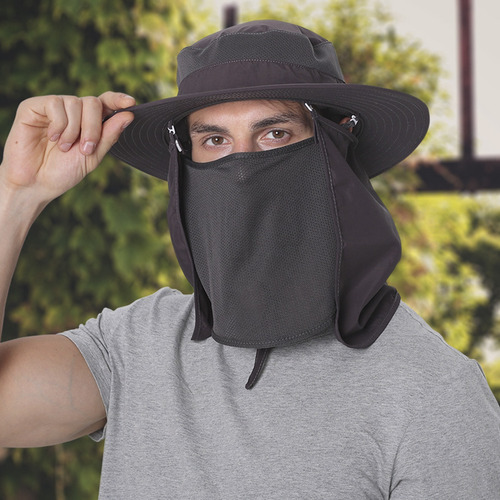 Sombrero De Pesca El Sol Con Cara Y Cuello Protección Unisex