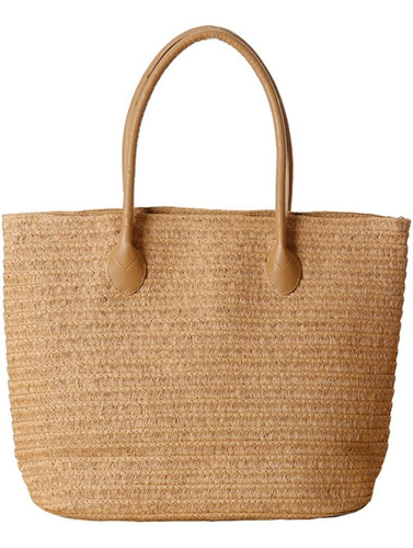 Teeya, Bolso De Mano Clásico De Paja Para Verano Y Playa Par