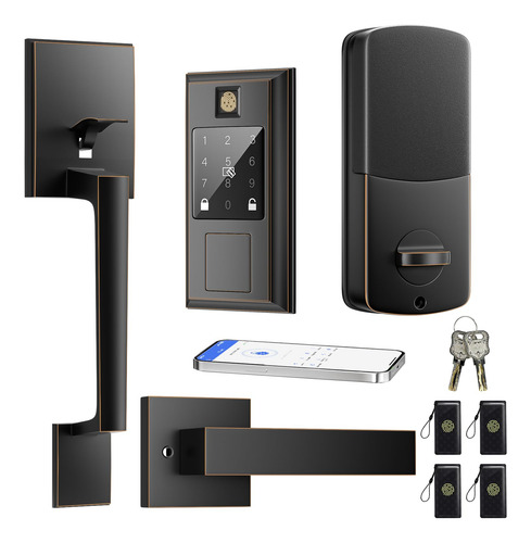 Cerraduras Inteligentes De Entrada Marca Xyz Modelo Abc Oil Rubbed Bronze