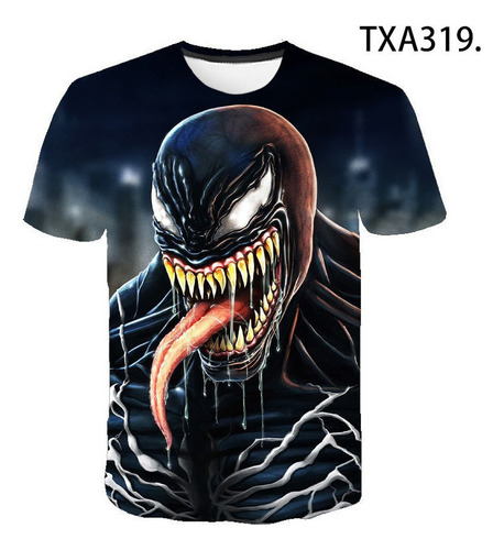 Divertido Venom 3d Imprimir Camiseta