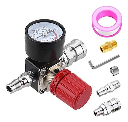 Air Compressor Pressure Regulator With Dial Gauge, 0-17...