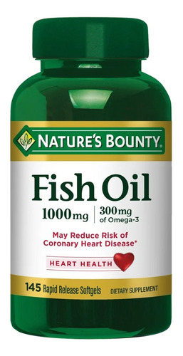 Nature's Bounty Fish Oil 1000 Mg 145 Cápsulas