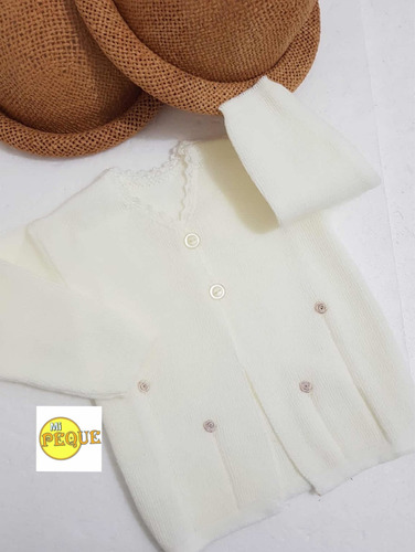 Sacos Niñas Bebés, Blanco Y Crudo