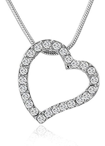 Collar Swarovski Crystals Corazon Silver Love De Traido Eeuu