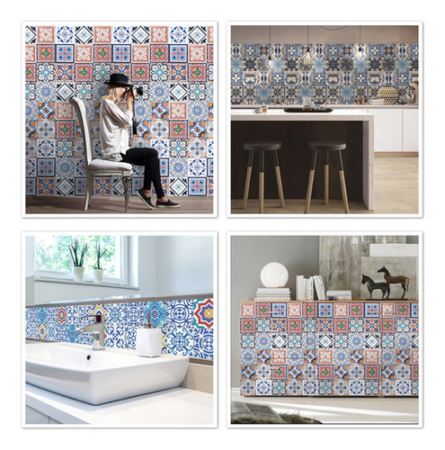 Pegatinas De Azulejos Retro: Pvc, Extraíbles Para Decoración