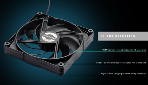 Imagen 8 de 9 de Cooler 140mm Phanteks Pwm 4 Pines Alta Presion Ph-f140sk_bbk