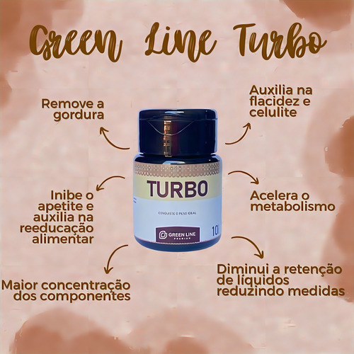 Suplemento Em Cápsula Green Line Suplemento Green Line Turbo Extrato De Ervas Green Line Turbo Em Pote De 60ml 10 Un