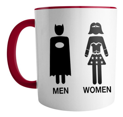 Mug Pocillo Color Superheroes Y Mujer Maravilla R18