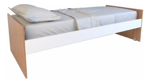 Cama Minimalista P/ Colchon 1 Plaza Moderna Resistente Color Color Olmo Con Everest