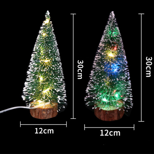 Árbol De Navidad De 2 Piezas Con Luces Led, Decoraciones
