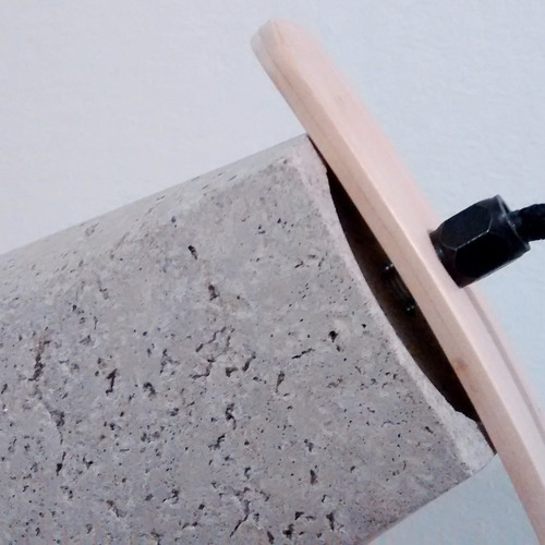 Imagen 5 de 6 de Lampara De Escritorio Led Cemento Y Madera Diseño