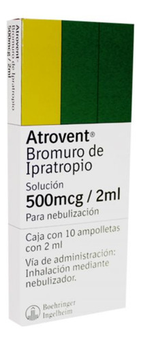 Atrovent 500 Mcg/2 Ml Caja Con 10 Ampolletas