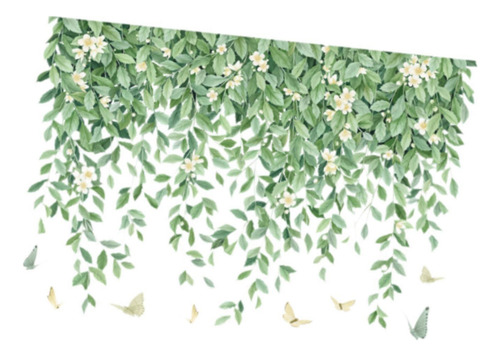 2 Piezas Hojas Pegatinas De Pared Plantas Murales Fondos De