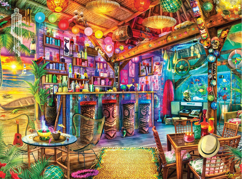 Buffalo Games - Aimee Stewart - Tiki Beach Sunset - Rompeca