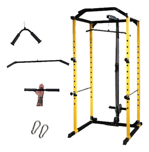 Jaula Potencia Power Rack Crossfit Gym Profesional Spr Combo