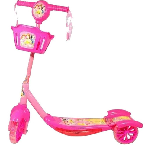 Patineta Scooter Canasta Luces Y Sonido Para Niñas