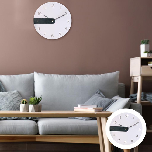 Reloj De Pared Circular De 12 '' Que No Hace Tictac, Negro