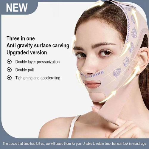Cinturón De Estiramiento Facial Con Vendaje Adelgazante Doub