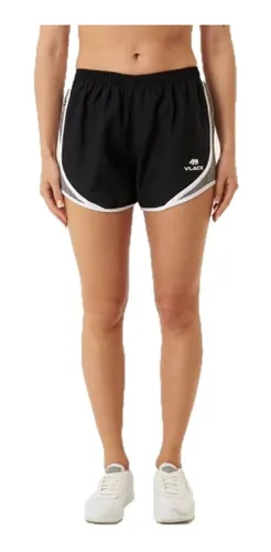 Short Deportivo Mujer Quinan Negro Y Blanco Vlack