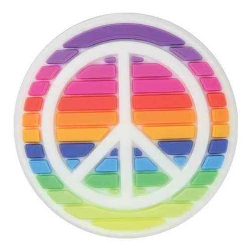 Imagem 1 de 3 de Jibbitz Rainbow Peace Sign