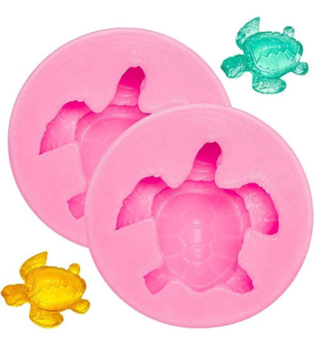 2 Piezas De Tortuga Marina Molde De Silicona Tortuga Caramel