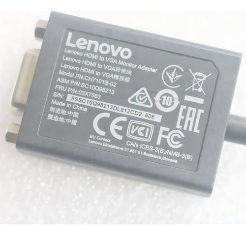 Cable Lenovo Lt8511 Negro Con Entrada Hdmi Salida Vga