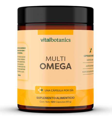Suplemento Multi Omega 3, 6 Y 9 Con 120 Caps | Vitalbotanics Sabor Sin sabor