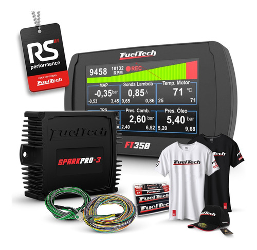 Fueltech Ft350 3 Metros E Sparkpro 3 2 Metros + Kit Brindes