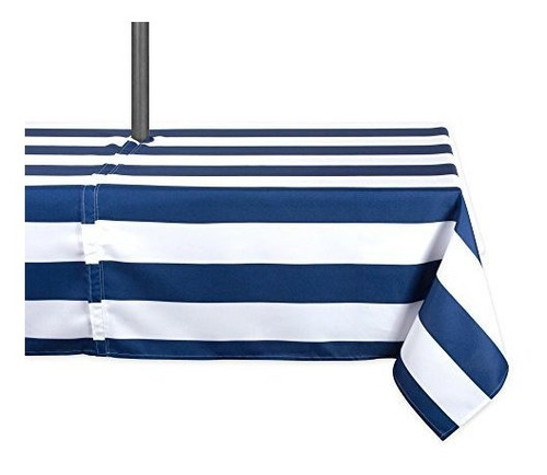 Mantel De Exterior Dii Blue Cabana Stripe Con Cremallera, 60