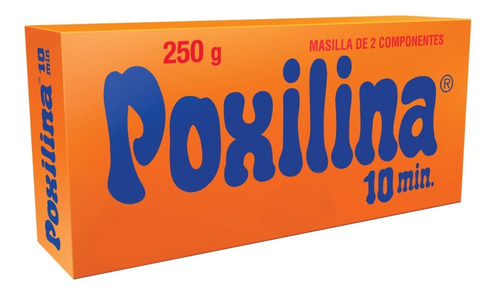 Imagen 1 de 2 de Pegamento Poxilina 10 Minutos 250g Masilla Dos Componentes