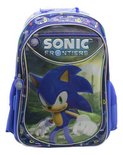 Mochila Escolar 18 Pulgadas Sonic Frontiers Sega Cresko