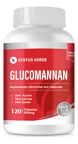 Glucomannan 120 Cápsulas 500mg - Status Verde