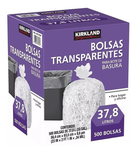 Pack 500 Bolsas Transparentes Para Bote De Basura 