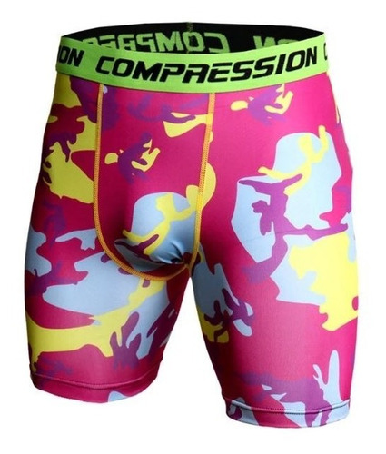 Calzas Corta De Compresion Numero 20, Camuflaje Fucsia