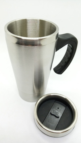 Jarro Térmico Acero Inoxidable Interior Mug Con Asa Y Tapa