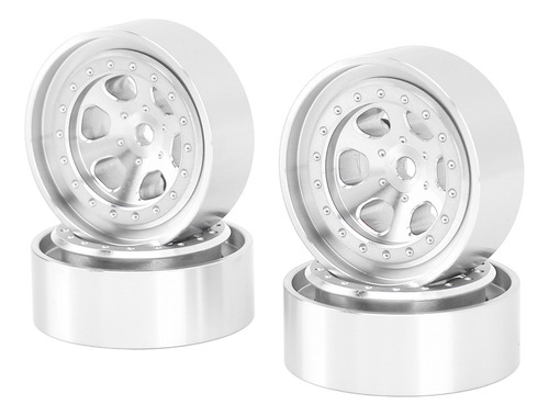 Silver Wheel Hub Upgrade Parts, 4 Unidades, Llantas De 1.3 P