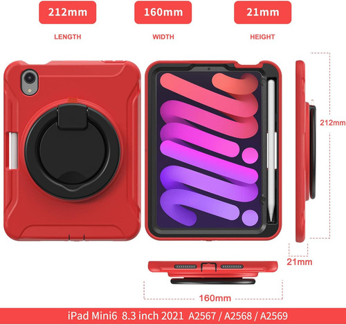 Funda Para iPad Mini 6 Oribox Multicapa Reforzada Con Ani