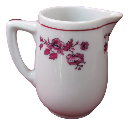 Mini Leiteira Porcelana Limoges Flores França 7cm 80ml