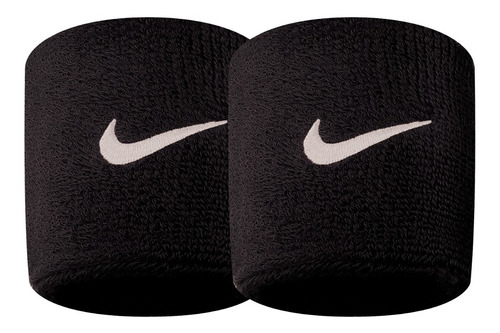 Pulseiras Swoosh Nike Par, cor preta