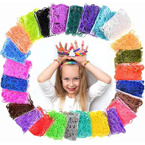 Rainbow Loom - Kit De Pulseras De Goma, 12750+ Kit De Fabric