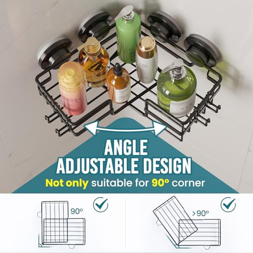 Taili Suction Cup Shower Caddy, 2 Unidades, Estante De Ducha