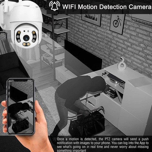 Imagen 6 de 8 de Camara De Seguridad Exterior Ip 1080p Full Hd Led Wifi Ptz