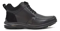Comprar Botin De Piel Negro Comodo Ancho Ferrato Original Caballero