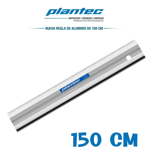 Regla De Aluminio Plantec 150 Cm Corte Y Medición Protección