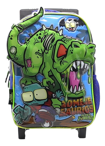 Mochila Con Carro Infantil 12 Pulgadas Zombie Saurios Cresko