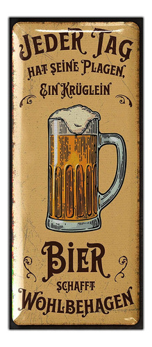 #06 - Cartel Decorativo Vintage Cerveza Bar Quincho No Chapa
