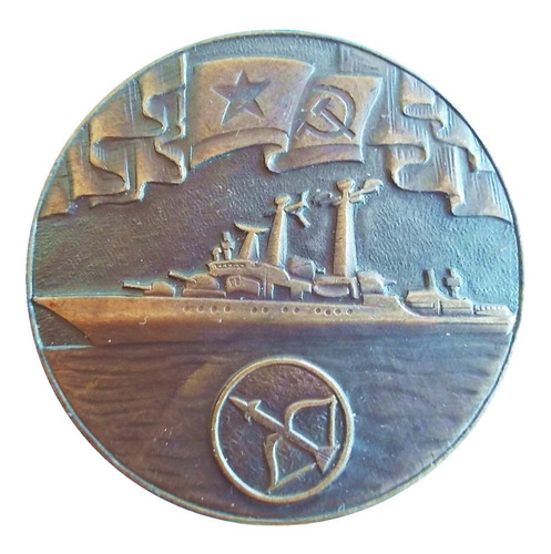 Medalha Bronze Russia Marinha De Guerra Sinferopol 55mm 100g