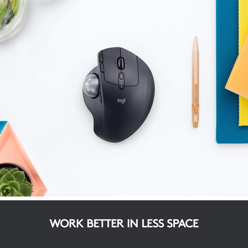 Mouse De Trackball Sem Fio Logitech Max Ergo Com Design Ergo