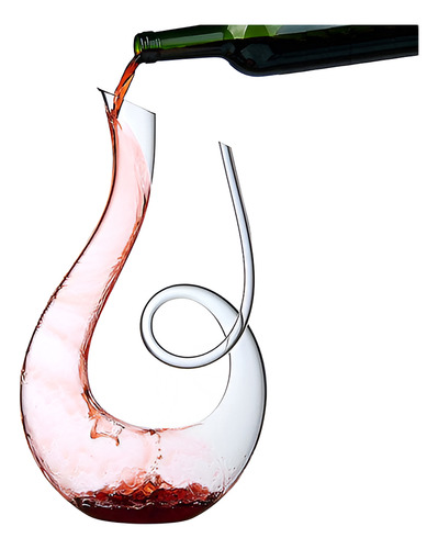 Decantador Vino Caracol Cristal 1000ml Aireador Resistente